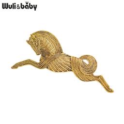 Wuli & baby vintage metal correndo cavalo broche pinos na moda moda feminina broches presente 2021 - Image 1