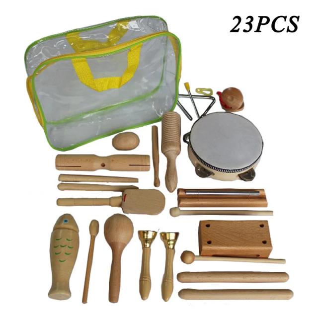 Percussão Divertida: Conjunto de Instrumentos de Madeira para Iniciantes em Música, Ideal para Crianças na Pré-Escola