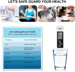 Medidor Digital Tester Termômetro Caneta, Pureza da Água, Filtro PPM, Hidropônico para Aquário, Monitor de Água Piscina, PH TDS EC - Image 4