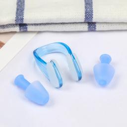 1 conjunto à prova dwaterproof água macio silicone natação earplugues nariz clipe caso protetor evitar a proteção da água plugue da orelha nadar suprimentos de mergulho - Image 4