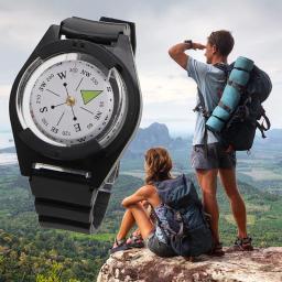 Bússola pulso tático Outdoor Camping Tool Survival Aventura Caminhadas Turismo Equipamento Pesca Caça Acessórios Black Band - Image 5