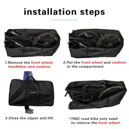 Rinohike bolsa de armazenamento para bicicletas, bolsa de armazenamento para mountain bike, 27.5 cabeças e abaixo de bicicleta de montanha/700c - Image 6
