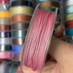 Fio de Nylon colorido para DIY, nó chinês, cabo de macramé, pulseira trançada de corda, borlas Beading, 1mm, 10m por rolo, 10m por rolo - Image 3