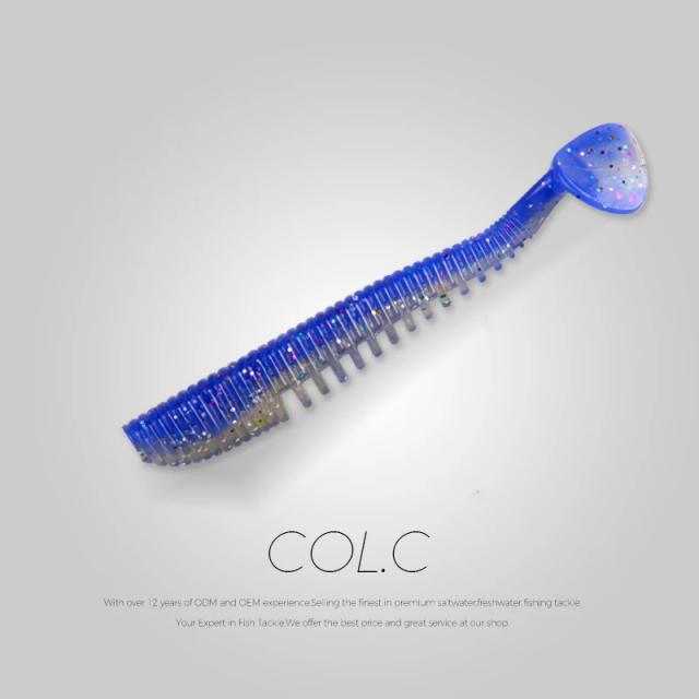 Bearkingwaru Iscas de Pesca Wobblers Silicone Macias Shad Carpa 5cm 8cm 9.5cm 11cm