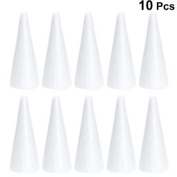 Cone cones de isopor árvore artesanato poliestireno natal diy whiteballs artesanato floralparty formas decorativas suprimentos crianças natal - Image 1