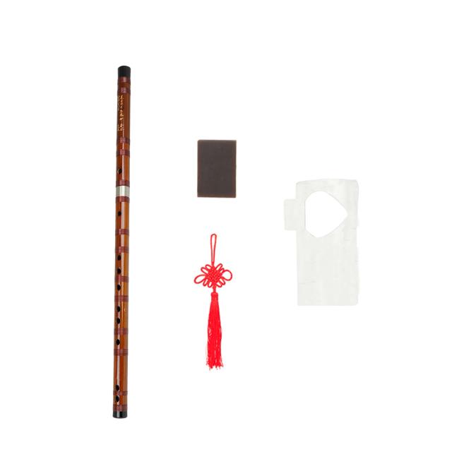 Chave de Flauta Dizi Tradicional Chinesa em Bambu Amargo com Bolsa de Armazenamento Artesanal e Nó Chinês pro 1