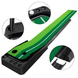 Golf Indoor Putting Green com Bola Return, Automático, Portátil, Jogo, Prática, Auxílio de Treinamento para Casa, Uso do Quintal, 2 Bolas, Grátis - Image 2