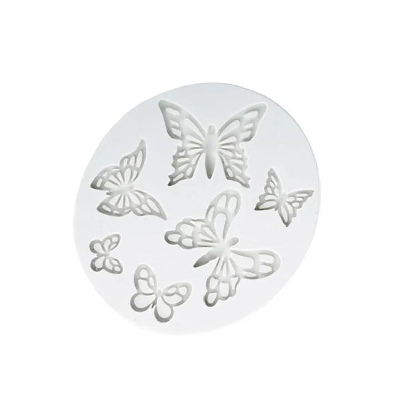 Molde de silicone em forma de borboleta para artesanato, forma de silicone em 3d para alívio de chocolate, confeitaria, bolo, cozinha, ferramentas de decoração, faça você mesmo - Image 1