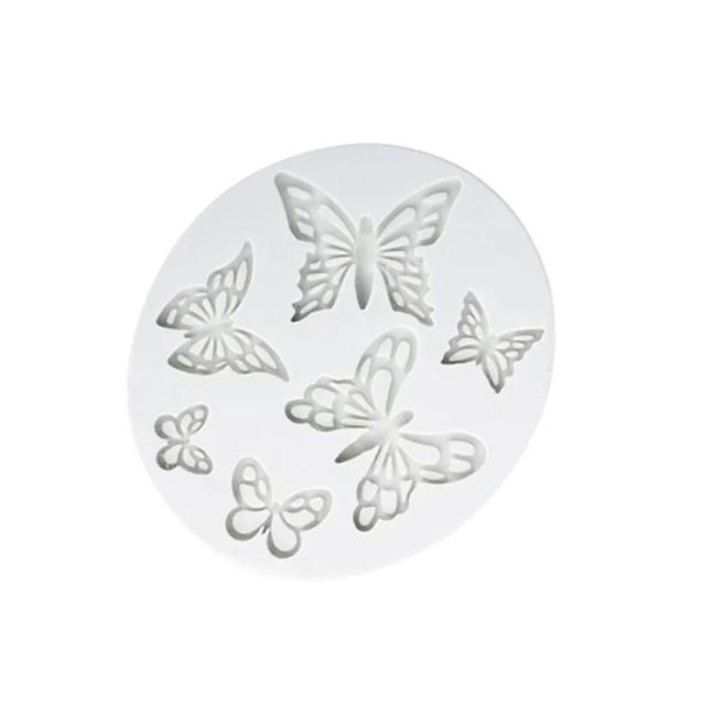 Molde de Silicone 3D em Forma de Borboleta para Confeitaria e Artesanato: Ideal para Chocolates, Bolos e Decorações DIY
