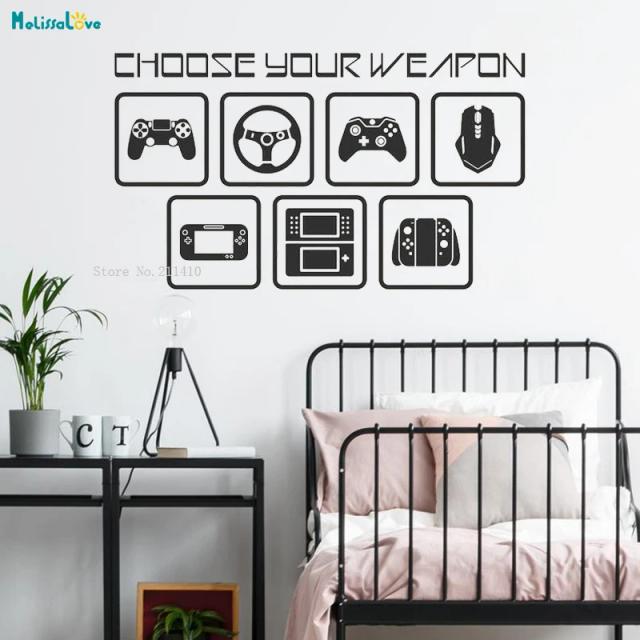 Enfeite de parede artístico em vídeo para crianças: adesivo decorativo para meninos