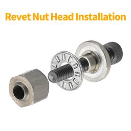Hipuron conjunto de ferramentas com rebites, 36 espaços, porca, rebite, caixa, m3 m4 m5 m6 m8 m10, aço inoxidável, acessórios de cabeça plana rebitadeira rebite rebitadeira de rosca arrebitadeira rebitadeira eletrica - Image 6