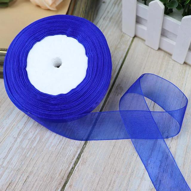 Fitas de Organza para Decoração de Natal e Casamentos - Diversas Larguras em Rolos de 50 Jardas para DIY e Embalagens