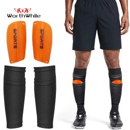 WorthWhile-Futebol Caneleira, Escudos Profissionais Legging, Mangas Equipamento de Proteção, Adolescentes Meias Pads, Caneleiras De Futebol, 1 Par - Image 1