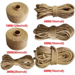 Fio de juta 100% natural, cordas de macrame para decoração artesanal diy - Image 2