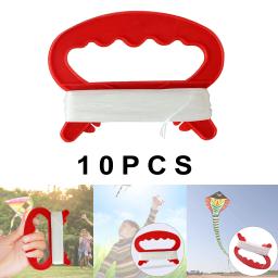 10 pçs 30m linha de kite string & kite alça d forma winder board para a família crianças pesca acampamento ao ar livre atividade jogo - Image 2