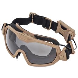 Óculos tático com sistema de ventilador, óculos de alto impacto, lente protetora intercambiável, ciclismo, paintball, airsoft, jogo de guerra - Image 4