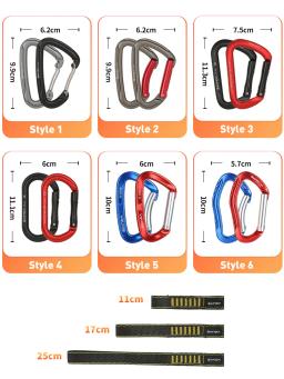 XINDA-Escalada Mosquetão, Quickdraw Sling, Extensores De Bloqueio De Segurança Profissional, Montanhista Outdoor Protect Kits - Image 5