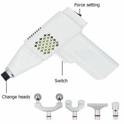 Ferramentas de ajuste de quiropraxia elétrica correção arma coluna muscular relaxar alívio da dor cervical terapia quiropraxia conjunto arma - Image 5