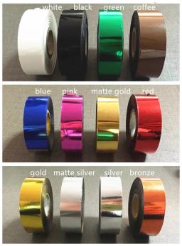 Hot Foil Stamping Paper, Papel Artesanal, Branding Iron Heat Press Machine, Dourado e Prata, 12 Cores, 5cm, 120m/Rolls - Image 6