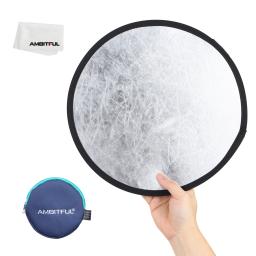 Tiro AMBITFUL ao ar livre e interior embelezar refletor, rodada 2in 1, prata dourada e branco, alta qualidade, 30cm - Image 2