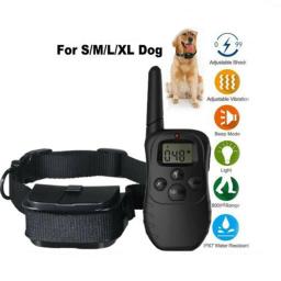 Coleira de treinamento para cachorro de estimação, equipamento de treinamento para cães com tela lcd, à prova d'água, parar de latir, 998d-1, 300m - Image 1