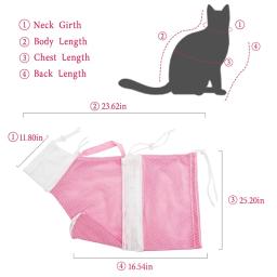 Multifuncional Pet banho malha saco para gato, ajustável, anti-risco, pull-resistente, poliéster grooming, lavar sacos, gato suprimentos - Image 5