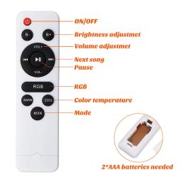 300w rgb pode ser escurecido música lâmpada do teto controle remoto & app luzes de teto AC180-265V para casa bluetooth alto falante dispositivo elétrico iluminação - Image 5