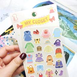 Bonito scrapbooking coreia adesivos diário lixo diário acessórios de papelaria telefone planejador decoração da menina adesivo diy hobbies - Image 1