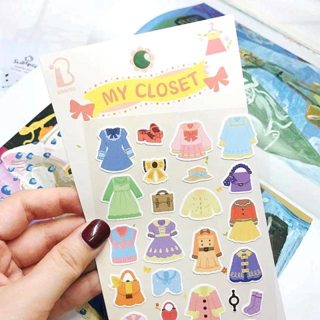 Adesivos Coreanos para Scrapbooking: Decoração Criativa de Diários e Planejadores para Meninas