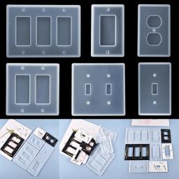 1pc interruptor capa usb soquete painel molde de fundição de silicone resina cola epoxy molde para diy artesanato fundição ferramenta de cristal artesanato que faz a ferramenta - Image 1