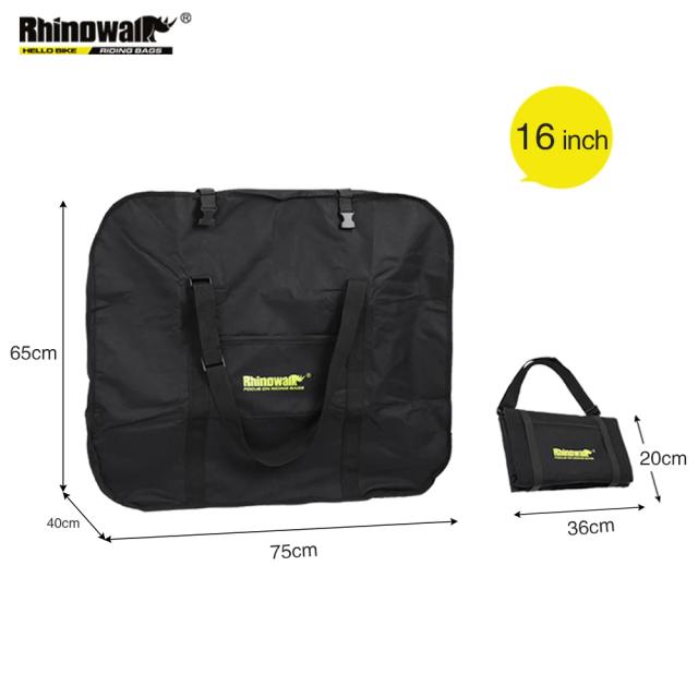 Bolsa de Transporte Dobrável Rhinowalk 16" para Bicicletas - Acessório Portátil Ideal para Viagens de Ciclismo