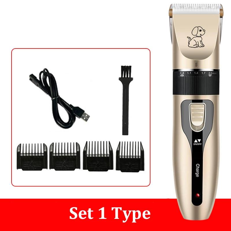 Elétrica Pet Grooming Cabelo Clipper Kit Recarregável Trimmer Shearers Shaver Cat Coelho Cão Teddy Animal - Image 1