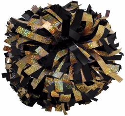 Pom Poms metálicos para líder de torcida, rosa quente, preto metálico, feito sob medida, 3 em 4x6 in, 1 PC - Image 5