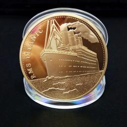 Navio Titanic Banhado A Ouro Moedas Colecionáveis, Incident Arts Medal Arts, Coleção de Moedas Lembranças e Presentes, Decoração Comemorativa, 1Pc - Image 3