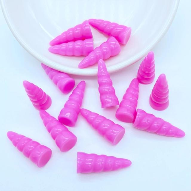 Conjunto de 20 Cabochões de Resina em Formato de Mini Unicórnio Kawaii para Scrapbook e Artesanato DIY