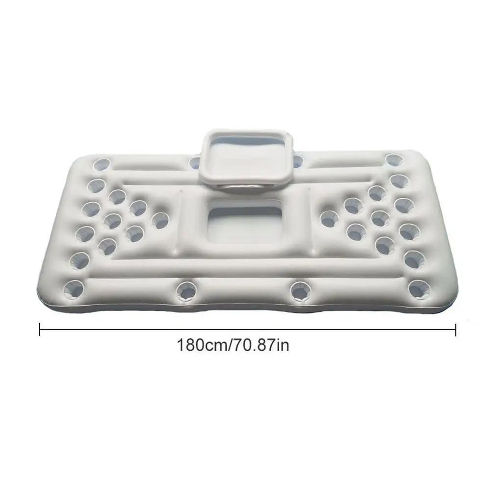 Mesa de drenagem inflável de cerveja, 28 copos de buraco e fileira flutuante de jogos de tênis de mesa, acessórios de piscina - Image 1