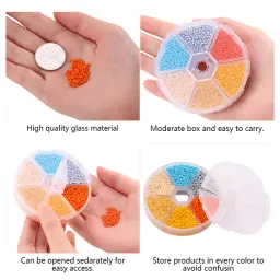 Beads Seed Set para fazer jóias, bordado com fio Beading e agulha, pulseira artesanal e colar, DIY, 2mm - Image 5