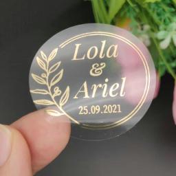Adesivos personalizados para casamento e noivado, favores de festa, aniversário, Hennaday, batismo, 3cm, 4cm, 5cm, 50 - Image 6