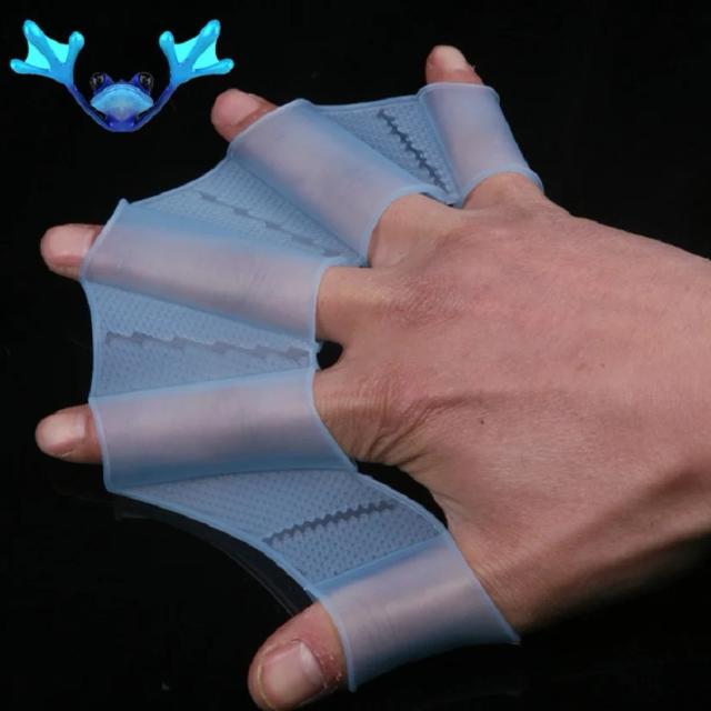 Nadadeiras de Natação de Alta Qualidade em Silicone com Palm Dedo Webbed - Luvas Disponíveis nos Tamanhos S, M e L