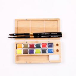 Artsecret BSW-12S semi sólido 12 aquarelas conjunto estudante piinter universidade faculdade profissão arte escovas - Image 2