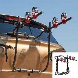 Quadro de ferro carro rack de bicicleta titular suv veículo tronco montar bicicleta ciclismo suporte de armazenamento transportadora para 2 bicicleta instalar traseira do carro - Image 1