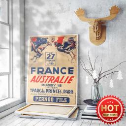 Poster de rugby de spotrs, retro impressão arte, rugby match arte da parede, galo canguru arte vintage, competição de esportes cartaz - Image 1