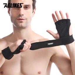 Luvas de levantamento de peso aolikes, luva de pulso para treino, academia, fitness, para mulheres e homens, proteção da palma da mão para crossfit - Image 2