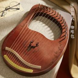 Madeira Mogno Lira Harpa Com Tuning Tool Para Iniciante Instrumento Musical 19 Cordas 16 Cordas - Image 3