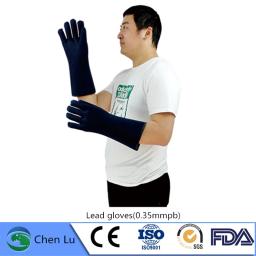 Luvas de borracha de chumbo protetora, recomendado para raio-x, uso em eletrodomésticos nuvem, proteção radiológica 0.35, luvas de chumbo mmpb - Image 1
