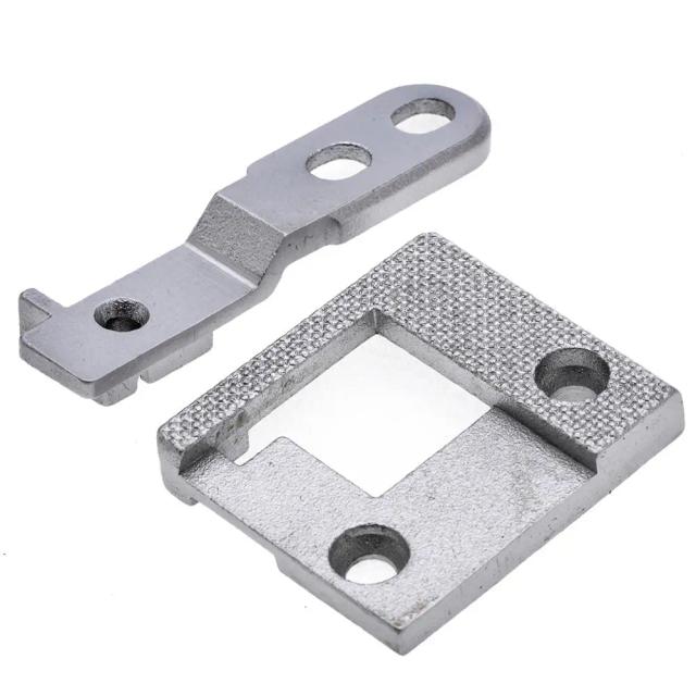 Placa de Agulha de Bainha 335 para Máquinas de Costura Industrial - Alimentação de Cães e Peças de Aço para Cabeça Alta com Enrolador de Bordas