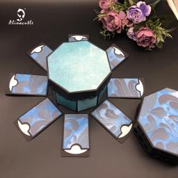 Caixa de corte em metal com estampa de surpresa, caixa de presente, torre, papel, artesanato, caixa de mimo artesanal, modelo de arte, cortador de alumínio - Image 3