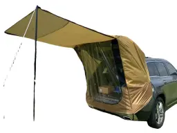 Wolface ao ar livre auto-condução carro cauda extensão tenda pára-sol e à prova de chuva barraca de carro churrasco acampamento viagem tenda 2021 dropshipping - Image 3