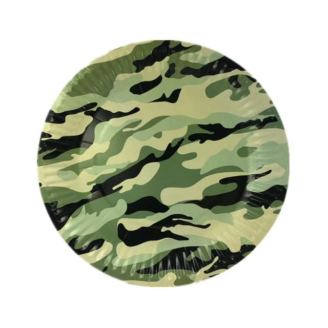 Decoração Completa para Festa com Tema de Camuflagem: Louças e Acessórios em Verde Militar para Aniversários e Chá de Bebês