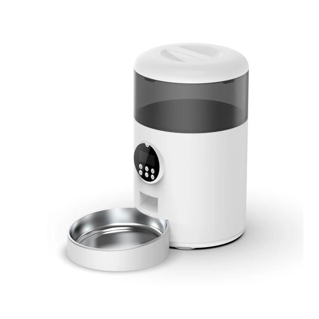 Alimentador Automático Inteligente para Gatos e Cães com Wi-Fi, Gravação de Voz e Grande Capacidade de Dispenser